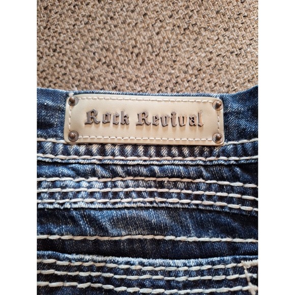 Rock Revival Jeans Liz Easy Boot Stretch Rhinestones Women Size 34 - Picture 11 of 11